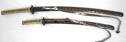 雅楽尽金具蒔絵鞘大小拵